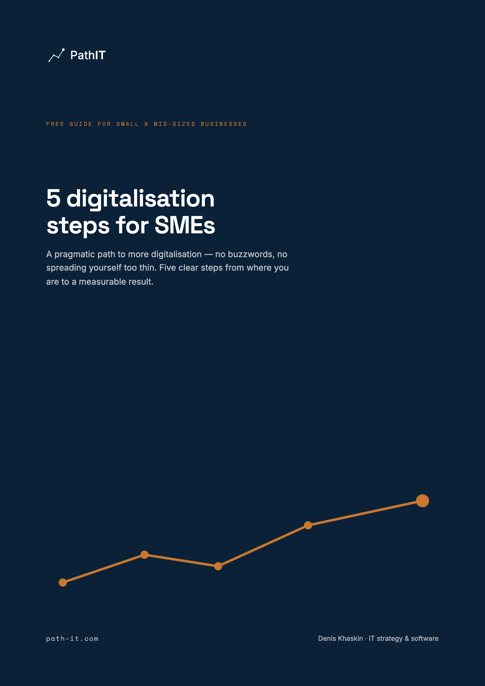 Cover of the guide “5 digitalisation steps for SMEs”